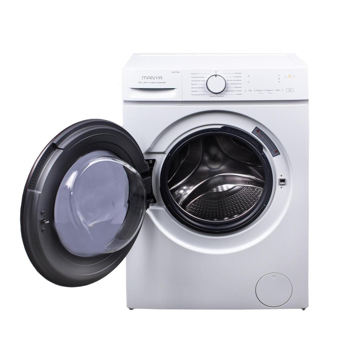 Стиральная машина с фронтальной загрузкой Manya M1275W, Max загрузка - 7кг, Max отжим - 1 200об/мин., цвет Белый автомат купить в магазине