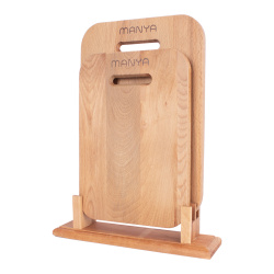 Набор досок разделочных Manya, материал бук 2 шт на подставке 24х35х1,6 см и 21х30х1,6 см.