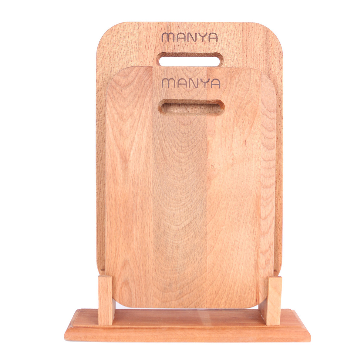 Набор досок разделочных Manya, материал бук 2 шт на подставке 24х35х1,6 см и 21х30х1,6 см.