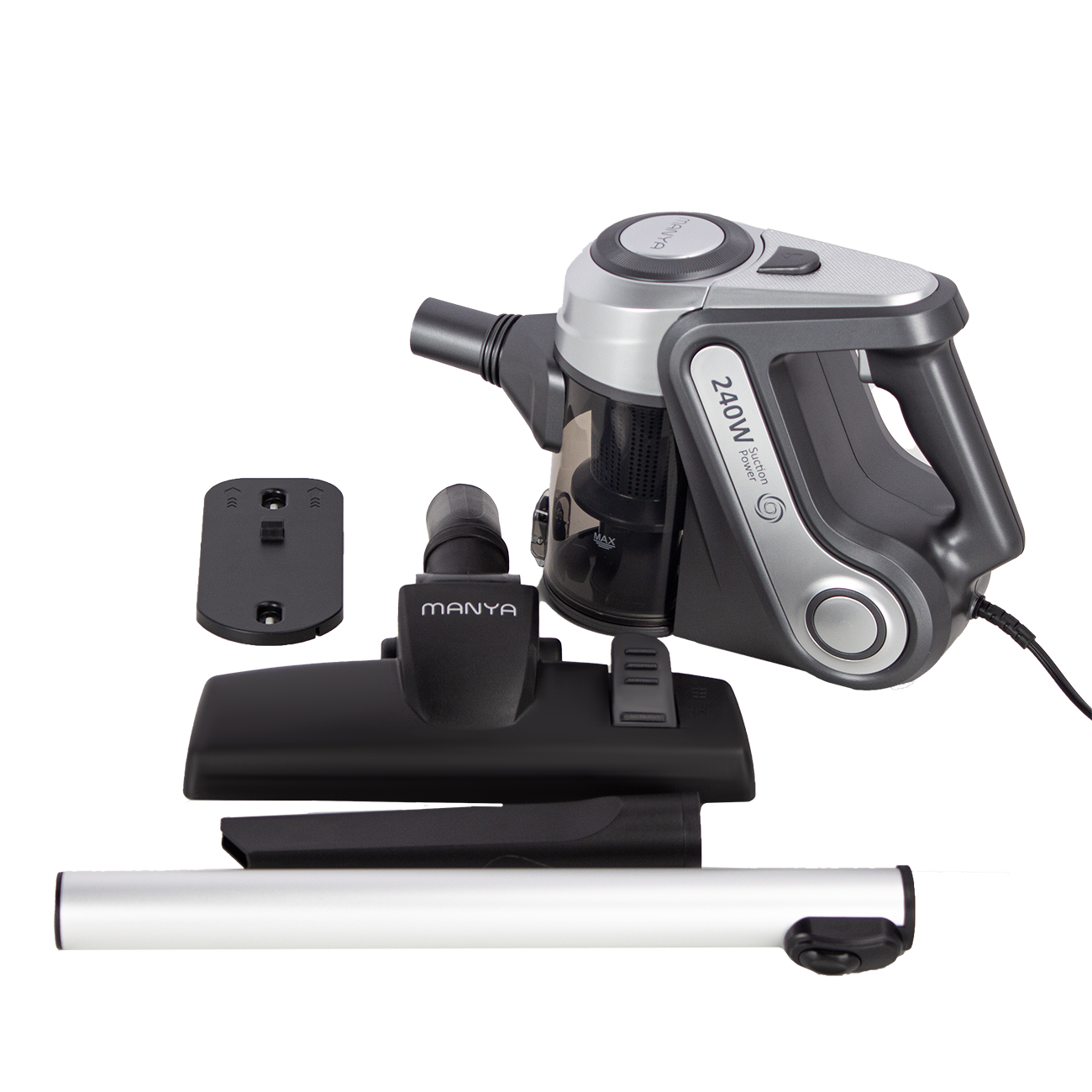 Пылесос Manya WC-602 Серый-Серебристый