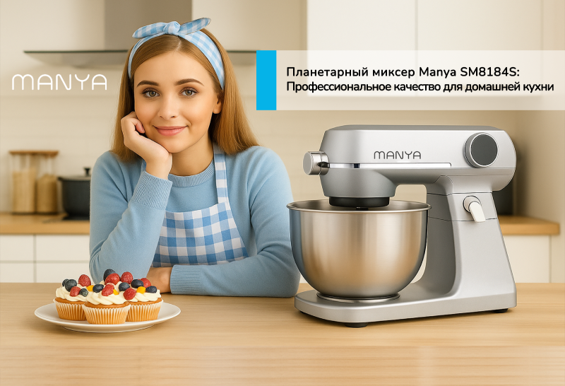 Планетарный миксер Manya SM8184S: Профессиональное качество для домашней кухни