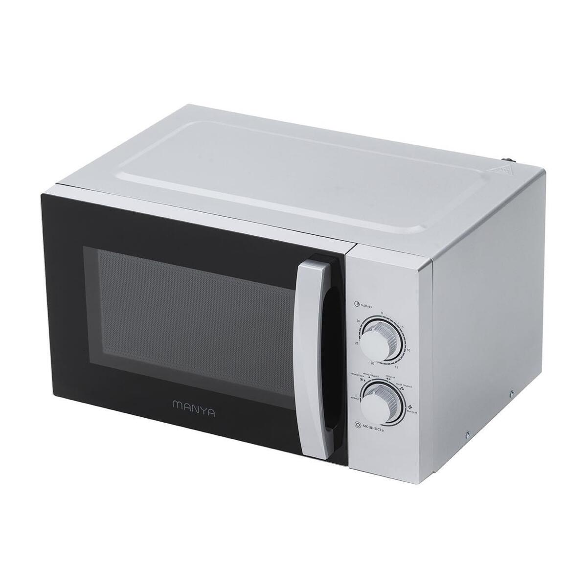 Микроволновая печь Manya W23M03S, цвет Серебристый, 23 л.