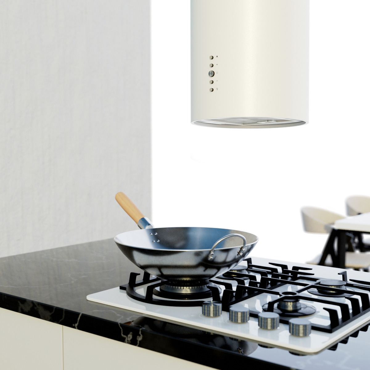 Вытяжка цилиндрическая, настенная, Manya H3502W, цвет Белый