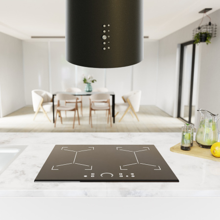 Вытяжка цилиндрическая, настенная, Manya H3502B, цвет Чёрный