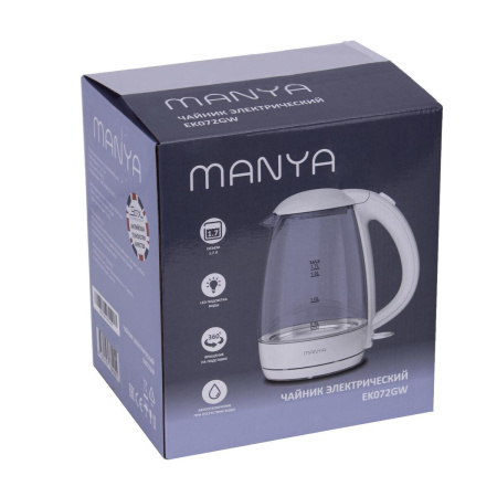 Электрический чайник Manya EK072GW, цвет Белый