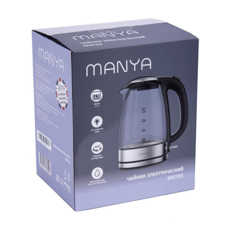 Электрический чайник Manya EK072G, цвет Прозрачный
