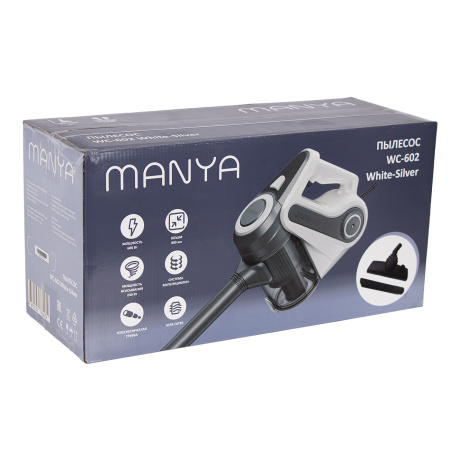 Пылесос Manya WC-602 Белый-Серебристый