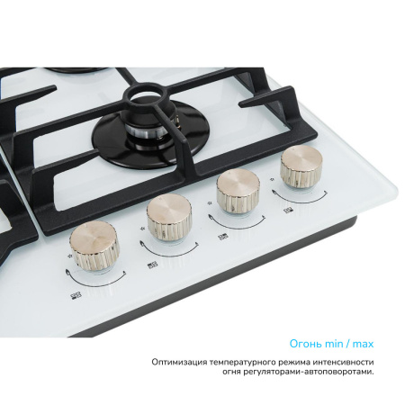 Встраиваемая варочная панель Газовая Manya GG611W, цвет Белый