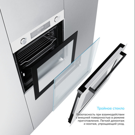 Встраиваемый Электрический духовой шкаф Manya BO637WG, цвет Белый