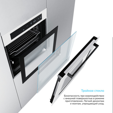 Встраиваемый Электрический духовой шкаф Manya BO639WG, цвет Белый